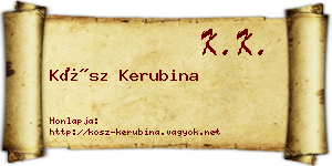 Kósz Kerubina névjegykártya